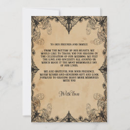 Minimalistisch eenvoudig script  horror gothic bedankkaart