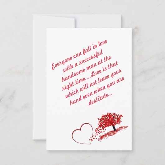 Minimalistisch eenvoudig script met hartontwerp bedankkaart (Voorkant)