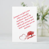 Minimalistisch eenvoudig script met hartontwerp bedankkaart (Staand voorkant)