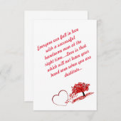 Minimalistisch eenvoudig script met hartontwerp bedankkaart (Voorkant / Achterkant)