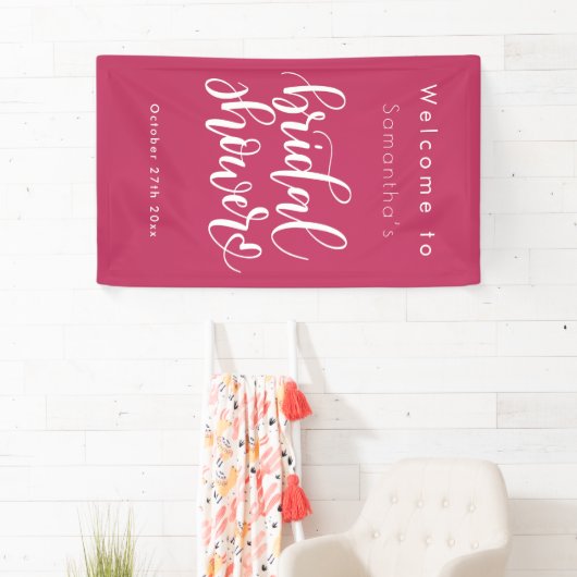 Minimalistisch eenvoudig script | Moderne bruidsui Spandoek (Insitu)