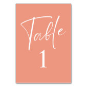 Minimalistisch eenvoudig script Peach bruiloft Kaart (Voorkant)