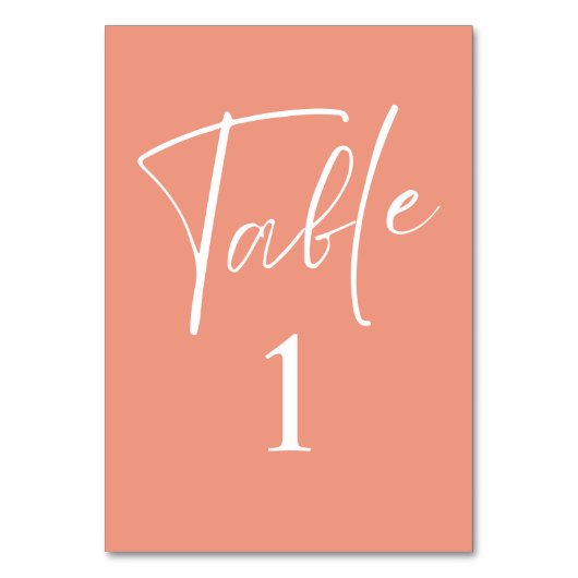 Minimalistisch eenvoudig script Peach bruiloft Kaart (Voorkant)