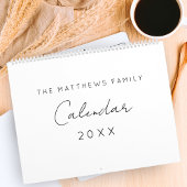 Minimalistisch Eenvoudig Script Schrijven Maanden  Kalender