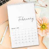 Minimalistisch Eenvoudig Script Schrijven Maanden  Kalender