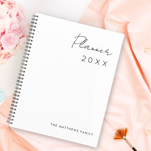 Minimalistisch Eenvoudig Script Schrijven Maanden Planner