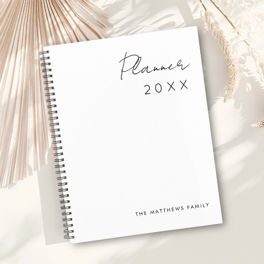 Minimalistisch Eenvoudig Script Schrijven Maanden Planner