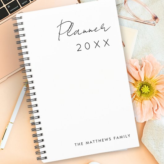 Minimalistisch Eenvoudig Script Schrijven Maanden  Planner