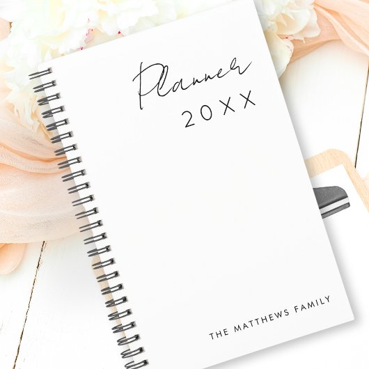 Minimalistisch Eenvoudig Script Schrijven Maanden Planner