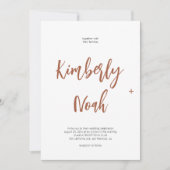 Minimalistisch eenvoudig script verbrand oranje br kaart (Voorkant)