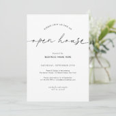 Minimalistisch Eenvoudig Script Zakelijk Open Huis Kaart (Staand voorkant)