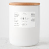 Minimalistisch eenvoudig sproeiflesje waterdicht p voedselcontainer etiket (Voorkant)