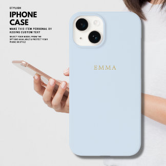 Minimalistisch Eenvoudig Stijlvol Chique Blauw Gou Case-Mate iPhone 14 Hoesje