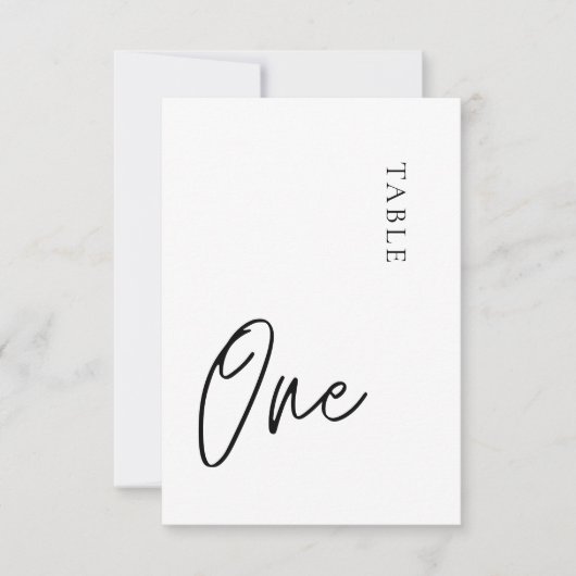 Minimalistisch Eenvoudig Tabel Een Tabelnummer Kaart (Voorkant)