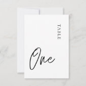 Minimalistisch Eenvoudig Tabel Een Tabelnummer Kaart (Achterkant)