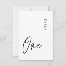 Minimalistisch Eenvoudig Tabel Een Tabelnummer Kaart