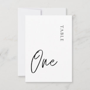 Minimalistisch Eenvoudig Tabel Een Tabelnummer Kaart