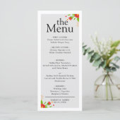 Minimalistisch eenvoudig trendy modern Floral menu (Staand voorkant)