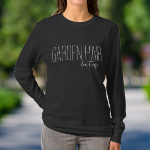 Minimalistisch eenvoudig tuinhaar maakt het tuinie t-shirt