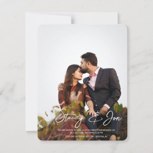 Minimalistisch eenvoudig | Uitnodiging voor gepers (Voorkant)