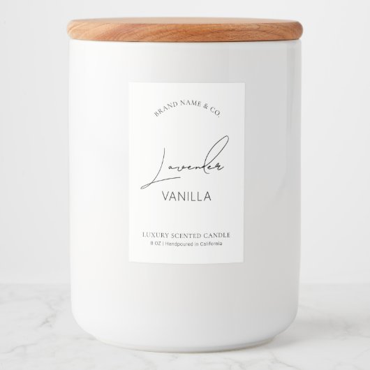 Minimalistisch Eenvoudig Verpakking Verticaal Kaar Voedselcontainer Etiket (Voorkant)