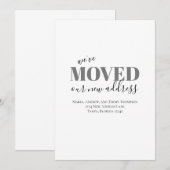 Minimalistisch: eenvoudig verplaatsen aankondiging (Voorkant / Achterkant)