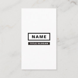 Minimalistisch eenvoudig verticaal Visitekaartje