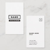 Minimalistisch eenvoudig verticaal Visitekaartje (Voorkant / Achterkant)