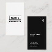 Minimalistisch eenvoudig verticaal Visitekaartje (Voorkant / Achterkant)