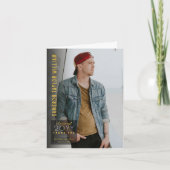 Minimalistisch Eenvoudig Vierkant Modern Photo Afs Bedankkaart (Voorkant)