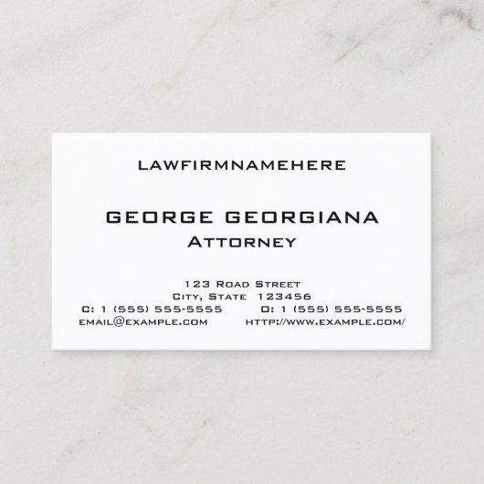 Minimalistisch, eenvoudig Visitekaartje (Voorkant)