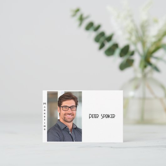 Minimalistisch eenvoudig Visitekaartje voor market (Staand voorkant)