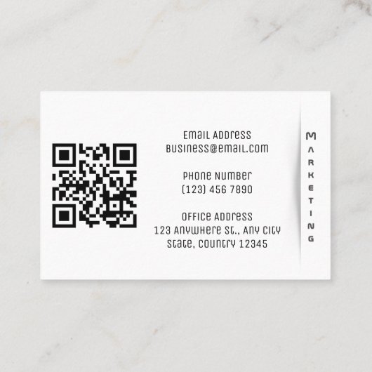 Minimalistisch eenvoudig Visitekaartje voor market (Achterkant)