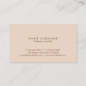 Minimalistisch eenvoudig Visitekaartje voor typogr (Achterkant)