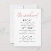 Minimalistisch eenvoudig vrijgezellenfeest kaart (Achterkant)