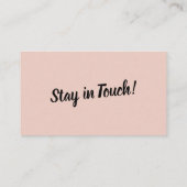 Minimalistisch eenvoudig We hebben Blush Pink Kaar Visitekaartje (Achterkant)