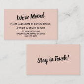 Minimalistisch eenvoudig We hebben Blush Pink Kaar Visitekaartje (Voorkant / Achterkant)