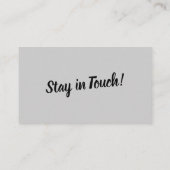 Minimalistisch eenvoudig We hebben lichtgrijze Kaa Visitekaartje (Achterkant)