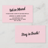 Minimalistisch eenvoudig We hebben pastel roze Kaa Visitekaartje (Voorkant / Achterkant)