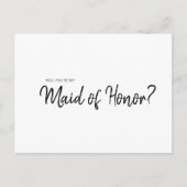 Minimalistisch Eenvoudig Wilt u mijn eerbetoon zij Uitnodiging Briefkaart (Voorkant)