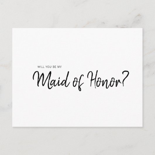 Minimalistisch Eenvoudig Wilt u mijn eerbetoon zij Uitnodiging Briefkaart (Voorkant)