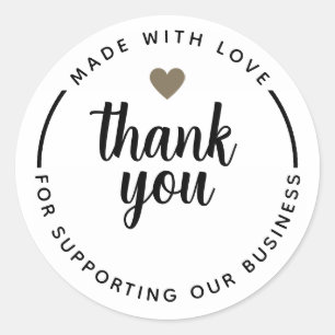 Minimalistisch eenvoudig wit dank u cirkel Sticker