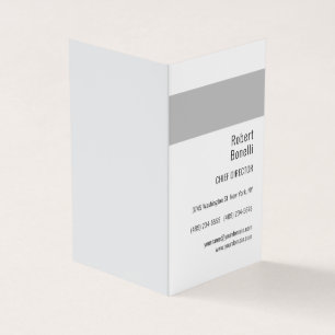 Minimalistisch Eenvoudig Wit Grijs Modern Visitekaartje
