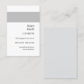 Minimalistisch Eenvoudig Wit Grijs Modern Visitekaartje (Voorkant / Achterkant)