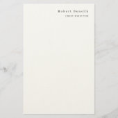 Minimalistisch Eenvoudig Wit Modern Briefpapier (Voorkant)