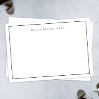 Minimalistisch eenvoudig wit modern grensmonogram