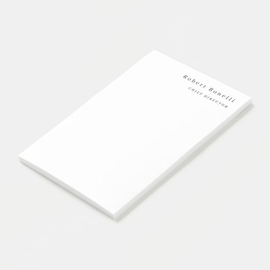 Minimalistisch Eenvoudig Wit Modern Post-it® Notes (Schuin)