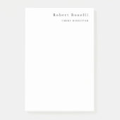 Minimalistisch Eenvoudig Wit Modern Post-it® Notes (Voorkant)