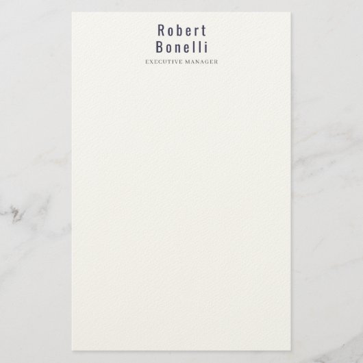 Minimalistisch Eenvoudig Wit Modern Professioneel Briefpapier (Voorkant)
