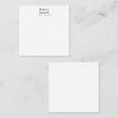Minimalistisch Eenvoudig Wit Modern Professioneel Notitiekaartje (Voorkant / Achterkant)